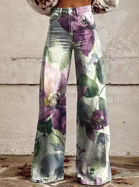 Alessia - Pantaloni Boho Retro Chic