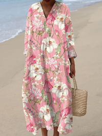 Naomi | Bubblegum Pink Maxi Boho Dress