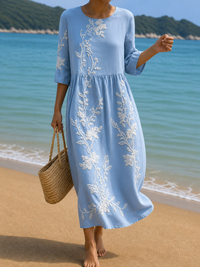Abito casual da donna con stampa floreale