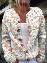 Greta™ | Cardigan in Maglia Vintage con Fiori