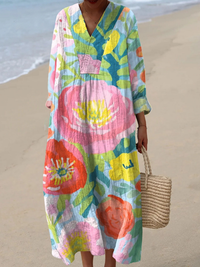 Maya | Linen-Look Maxi Dress