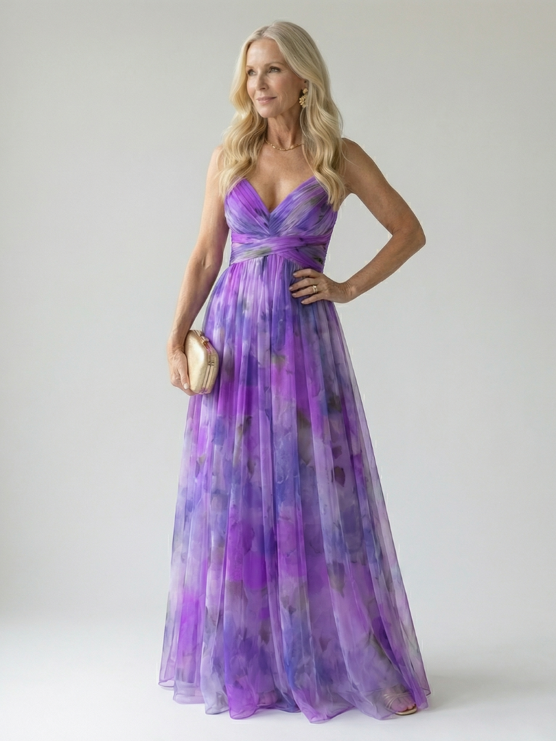 Elise | Wrap Maxi Dress with Gradient