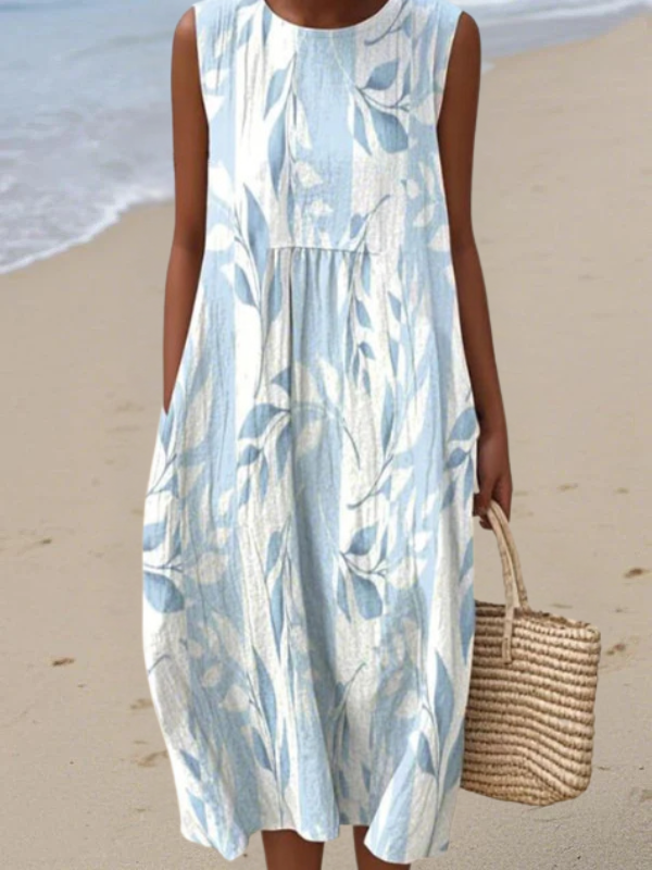 Naomi | Sleeveless A-Line Midi Dress
