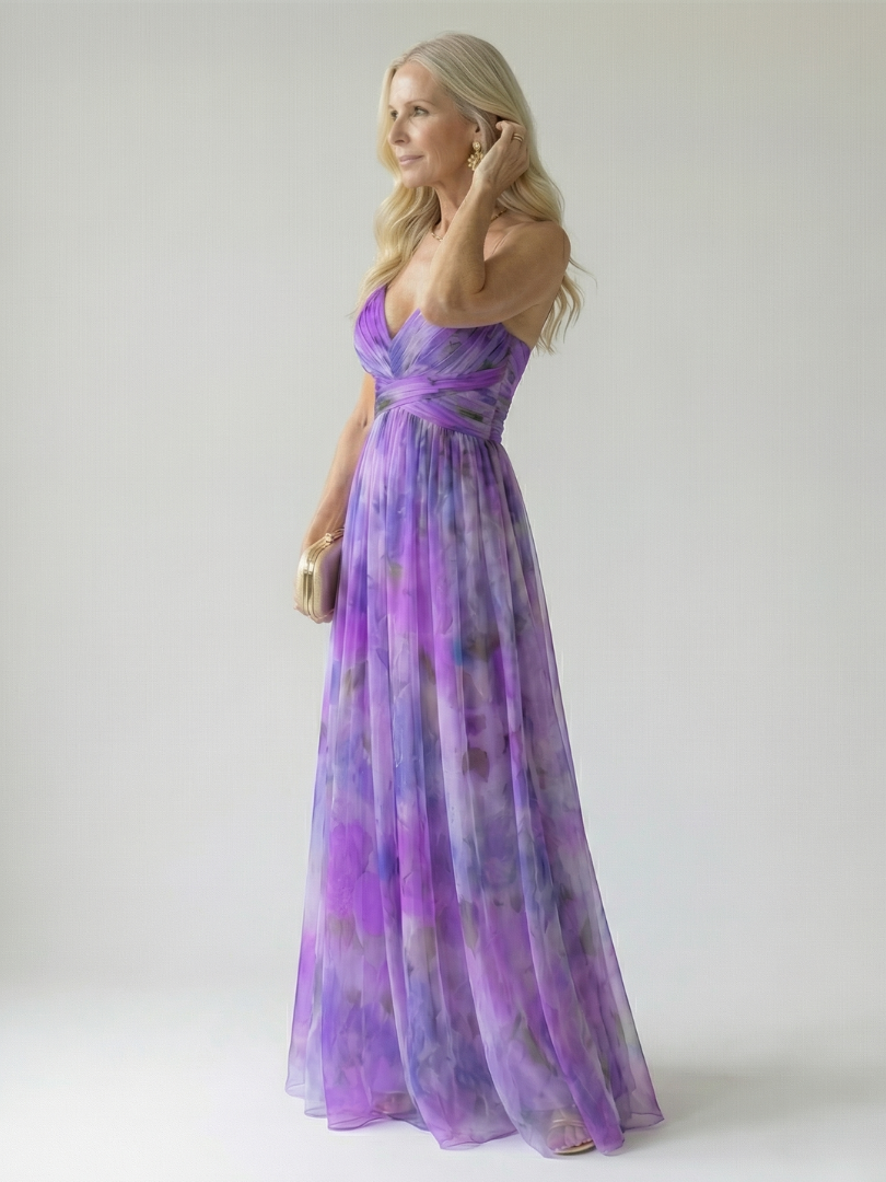 Elise | Wrap Maxi Dress with Gradient