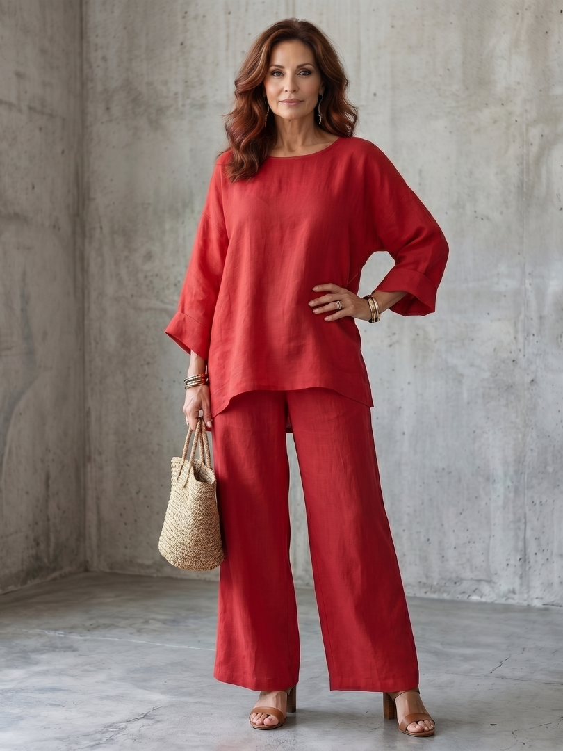 Prue | Set Tunica Oversize e Pantaloni a Gamba Larga