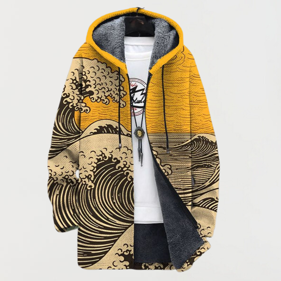 Lennox | Cappotto con Stampa Onde