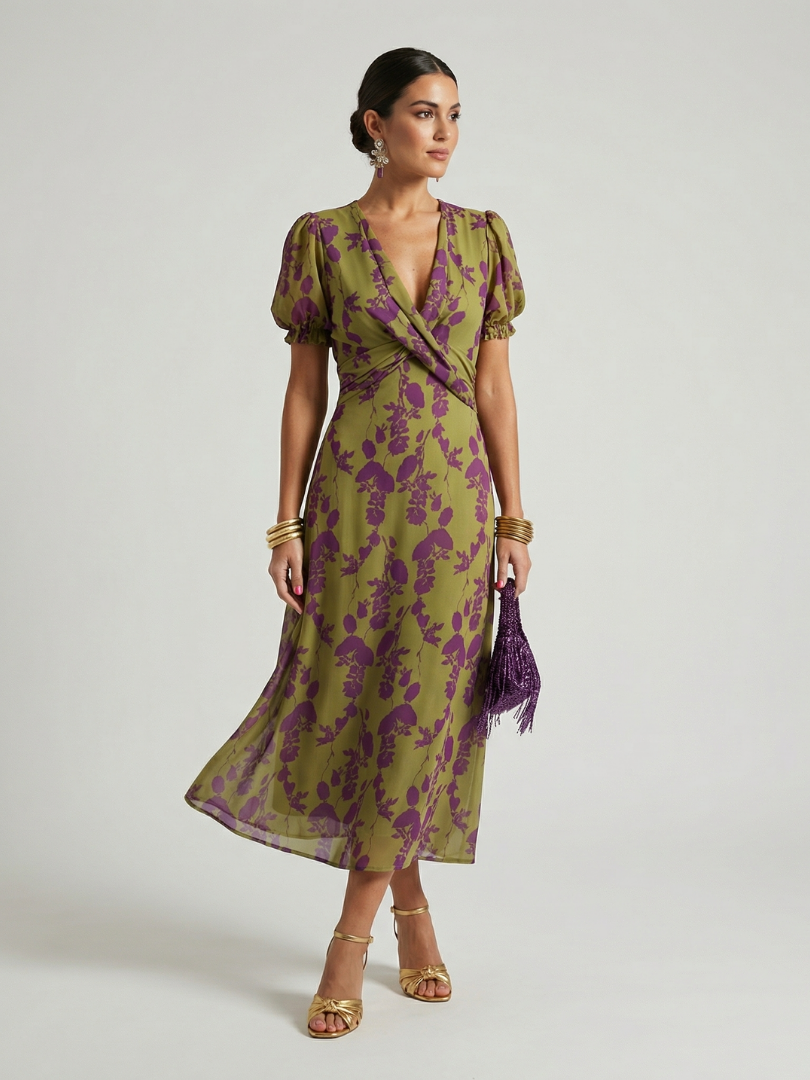 Virel | Vestito Midi Floreale Relaxato