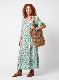 Ilara | Abito Midi con Scollatura a V e Frange