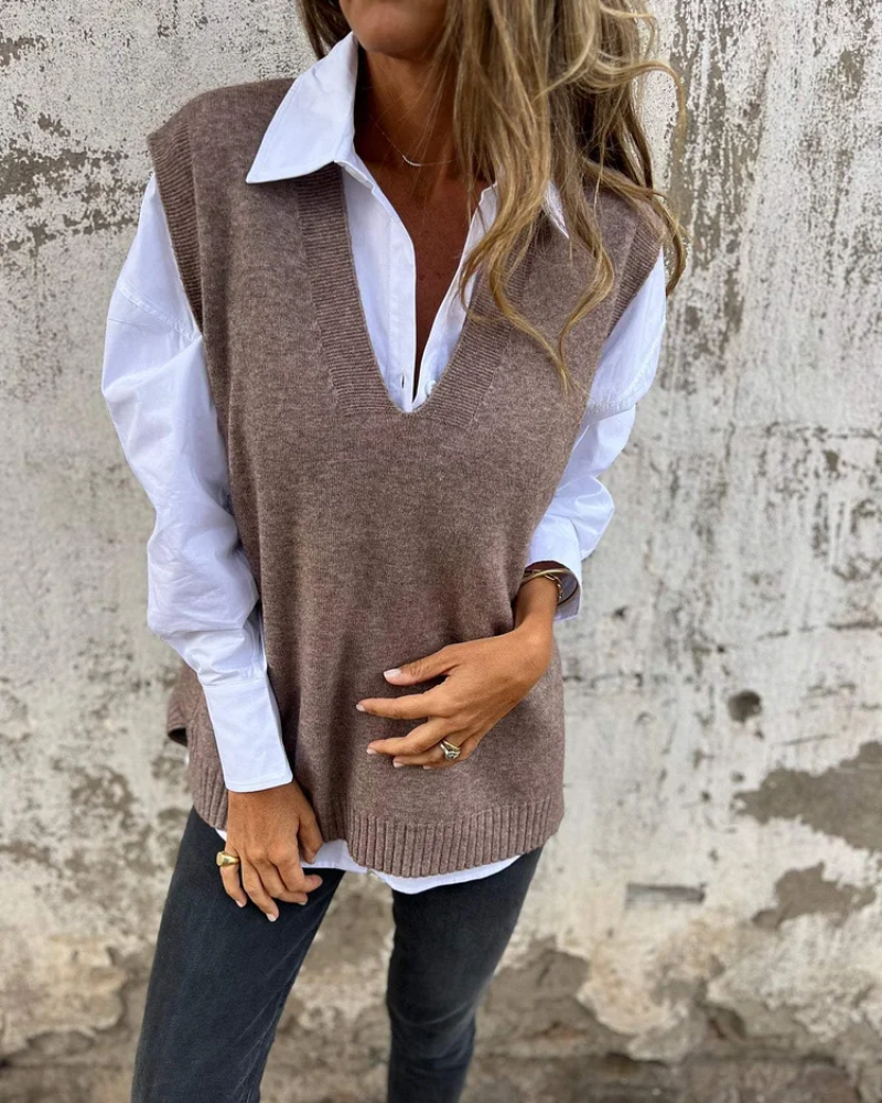 Nora | Gilet con Scollo a V – Lucia Toscana