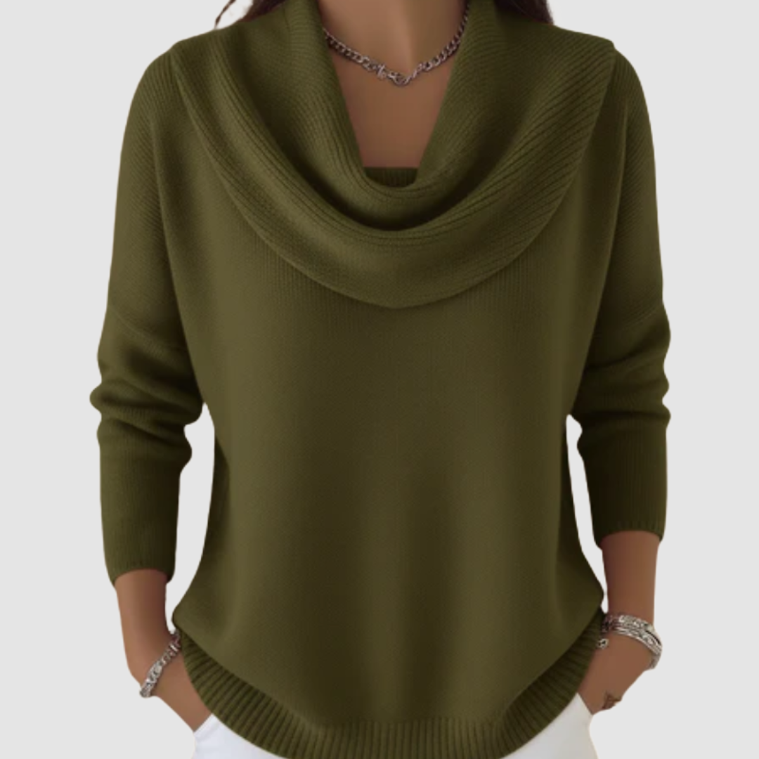 Letizia | Maglione con Collo a Cascata – Lucia Toscana