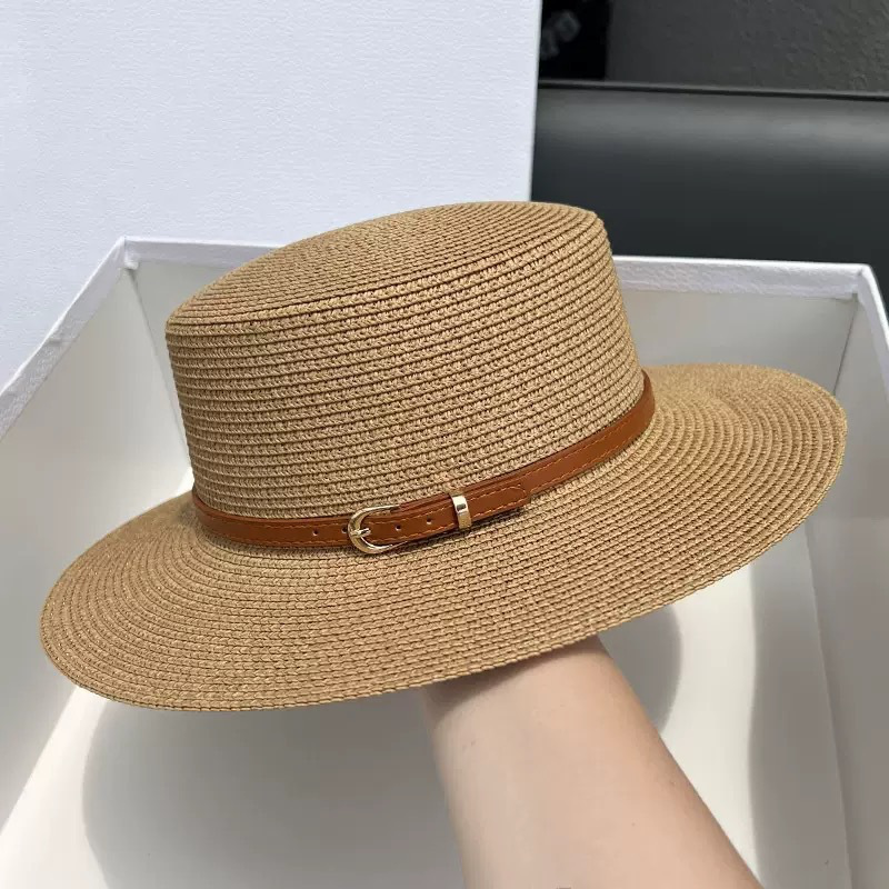 Audrey - Cappello a Cilindro con Visiera Larga in Paglia