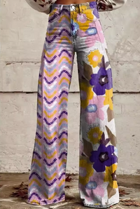 Isadora - Pantaloni Boho con Fiori