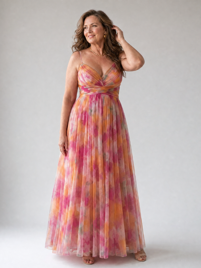Elise | Wrap Maxi Dress with Gradient