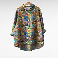 Aurelia | Blusa con stampa retro a margherite