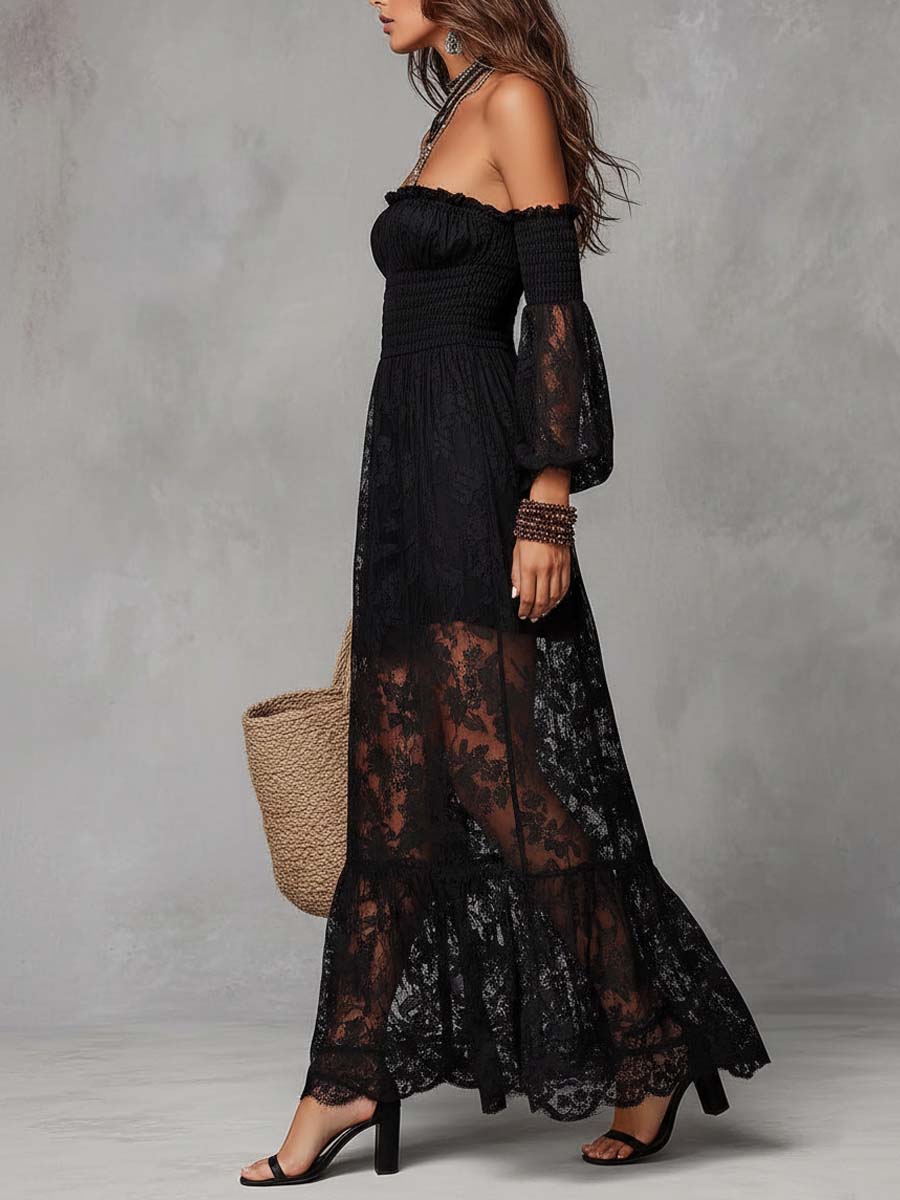 Lucrezia | Abito Lungo Spalle Scoperte – Lucia Toscana