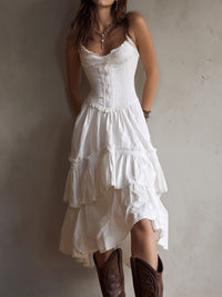 Dalia | Abito Midi con Corpetto a Stecche