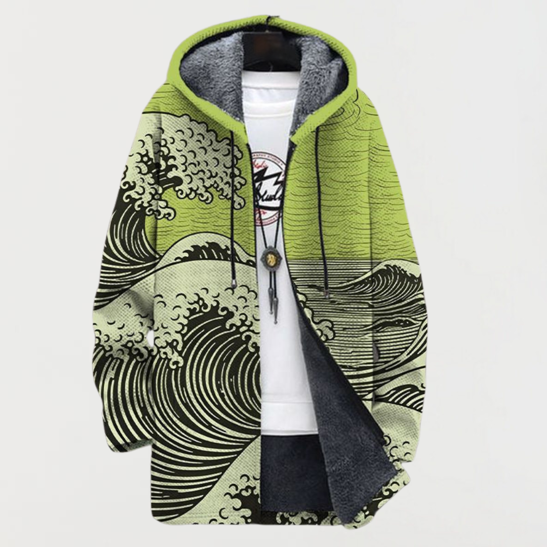 Lennox | Cappotto con Stampa Onde