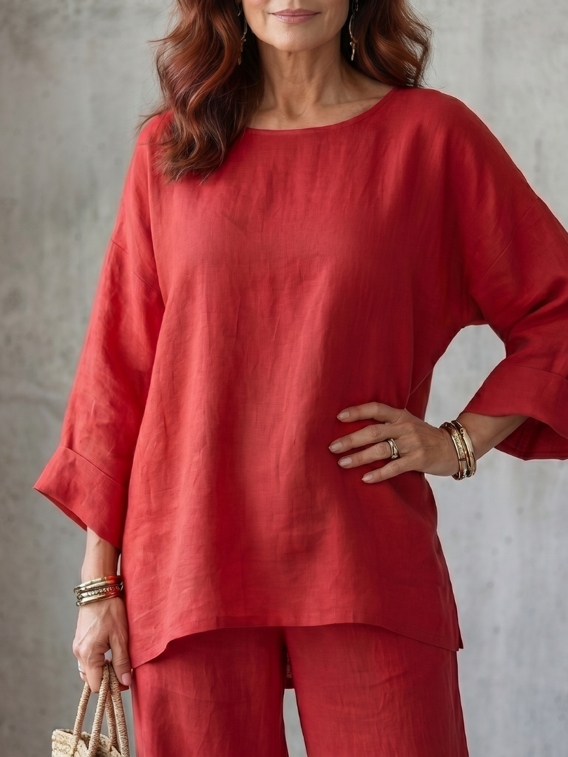 Prue | Set Tunica Oversize e Pantaloni a Gamba Larga