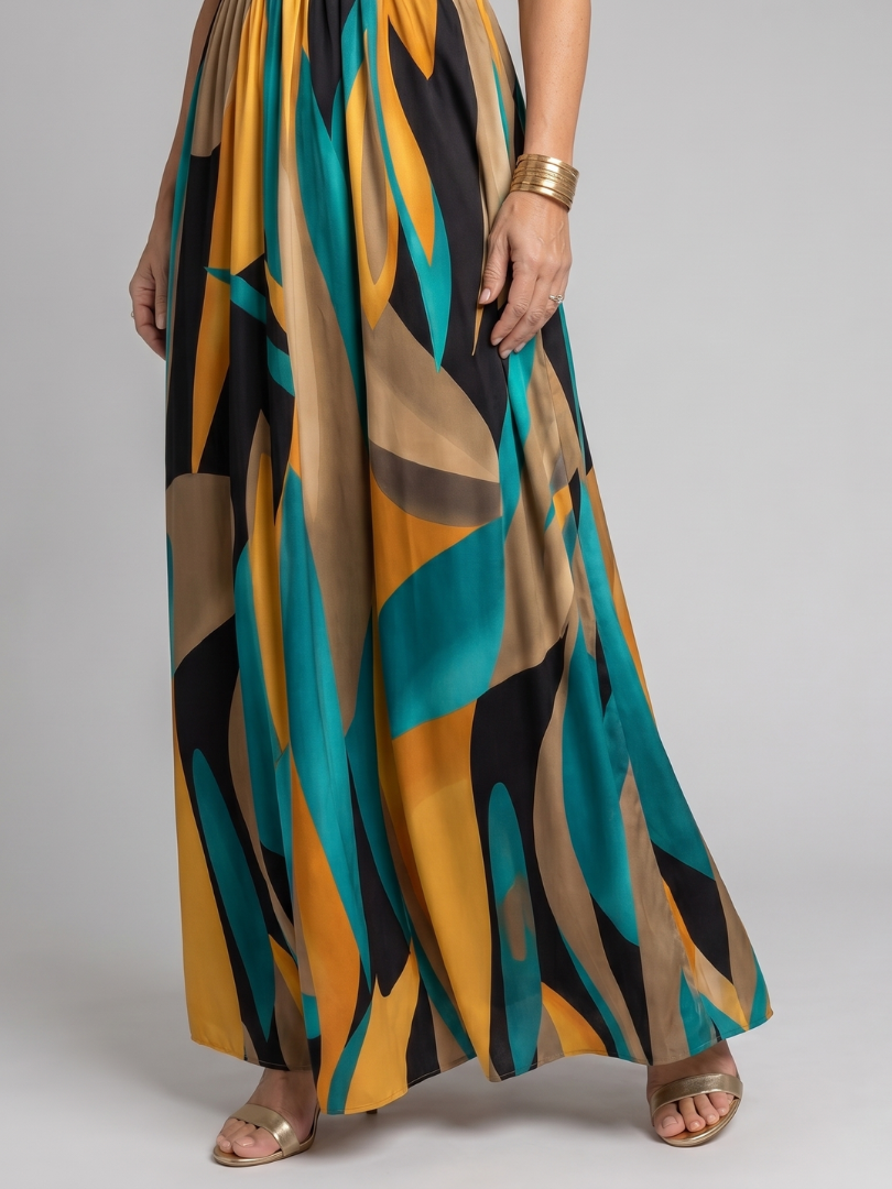 Zélia | Abito Empire-Maxi con scollatura a V