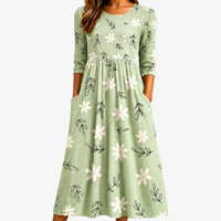 Abito Midi Pocket Everyday Sage Blossom