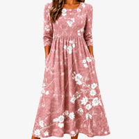 Abito Midi Pocket Grace Blush Bloom