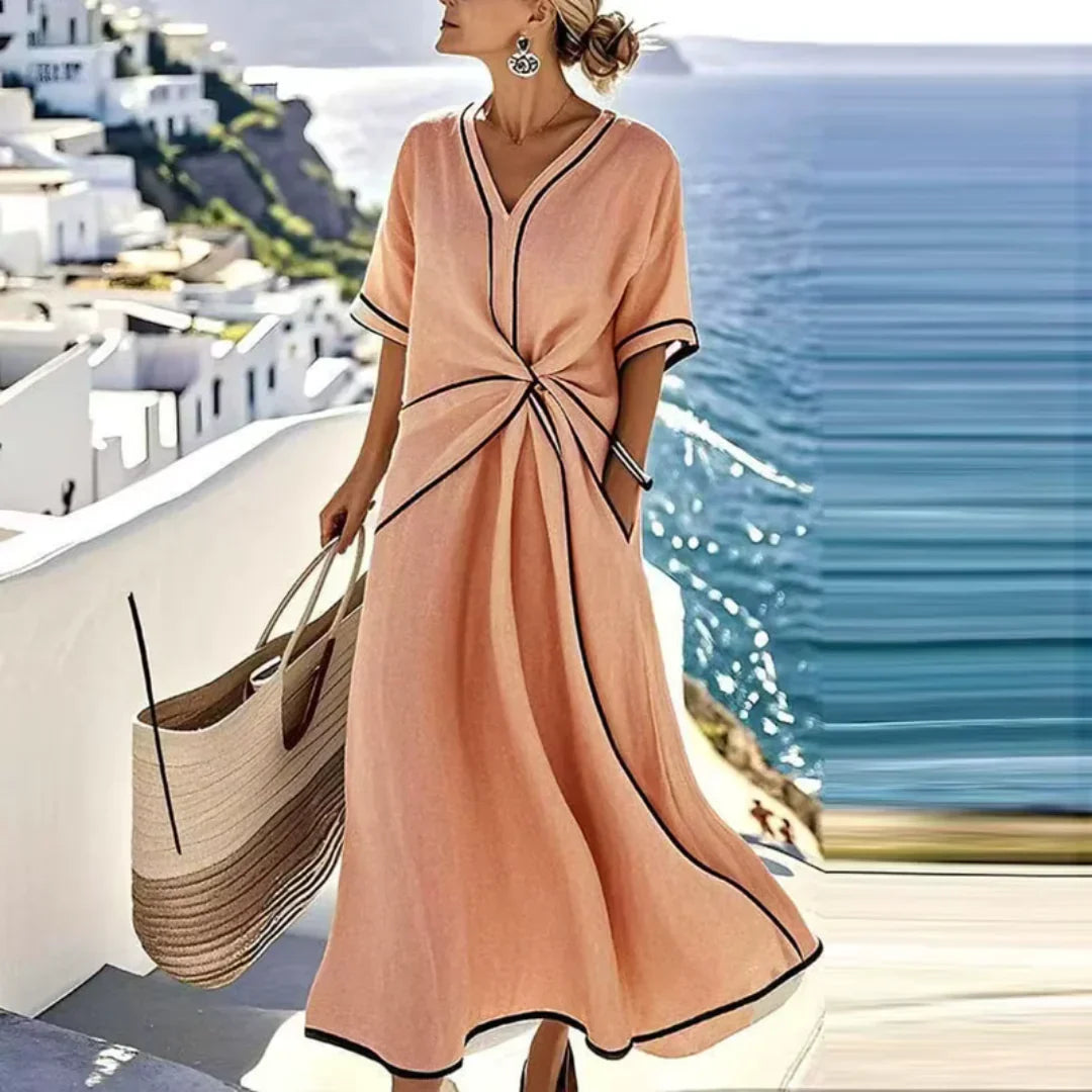 Mila | Abito Elegante con Vita Sottile e Chic da Vacanza