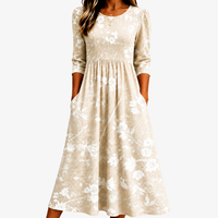Abito Midi Giornaliero Soft Meadow Blossom