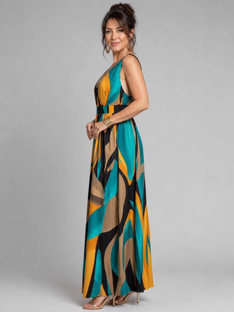Zélia | Empire Maxi Dress with V-Neck
