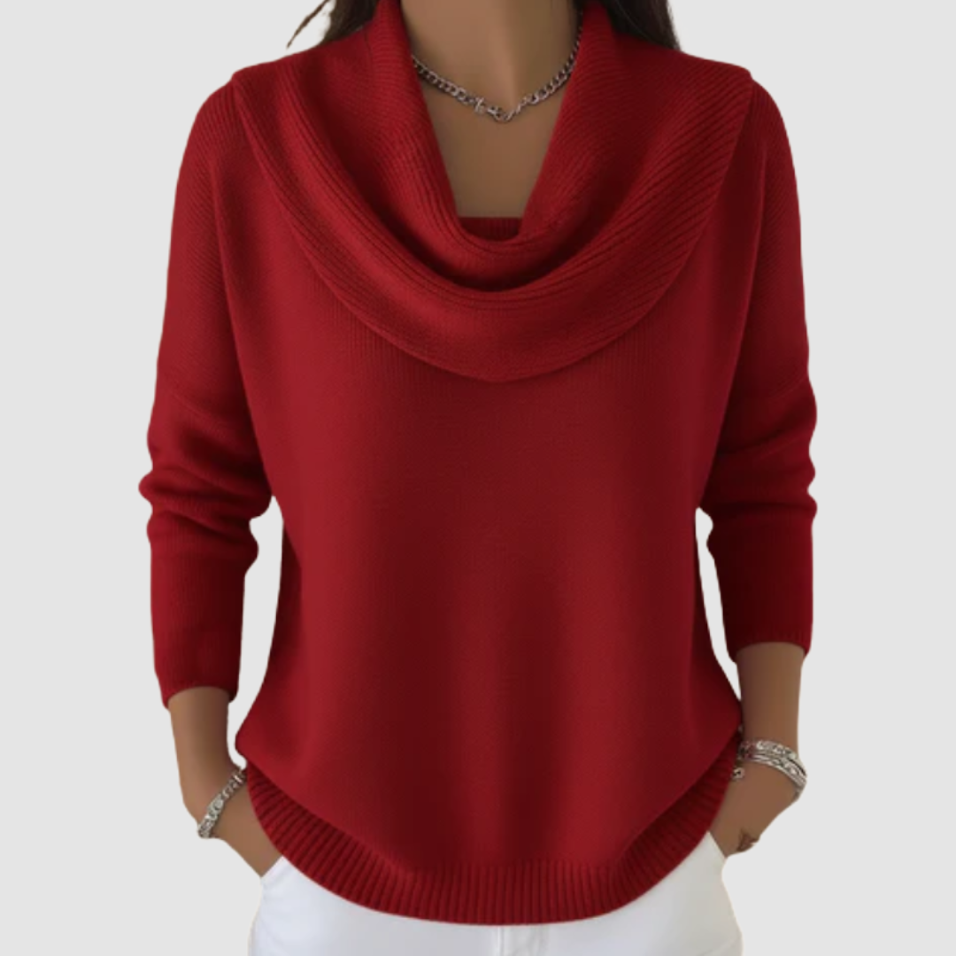Letizia | Maglione con Collo a Cascata – Lucia Toscana