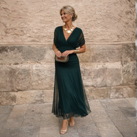 Mikaela | Long Dress with Off-the-Shoulder Sleeves