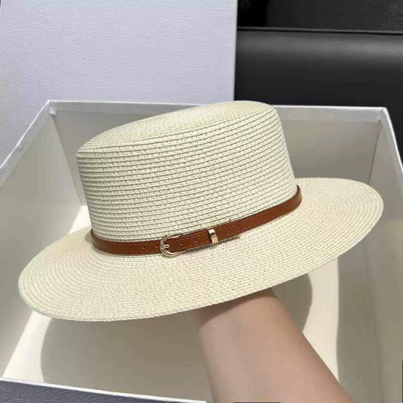 Audrey - Cappello a Cilindro con Visiera Larga in Paglia