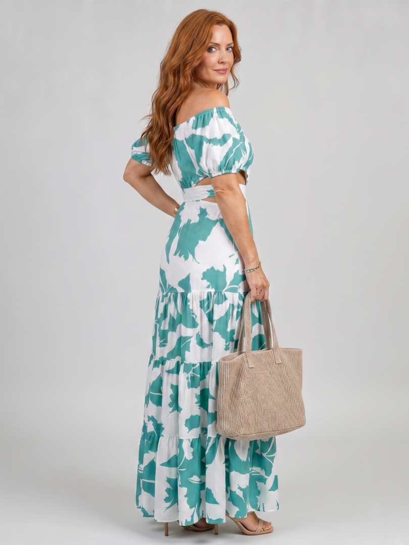 Coralie | Abito maxy senza spalline con cut-out