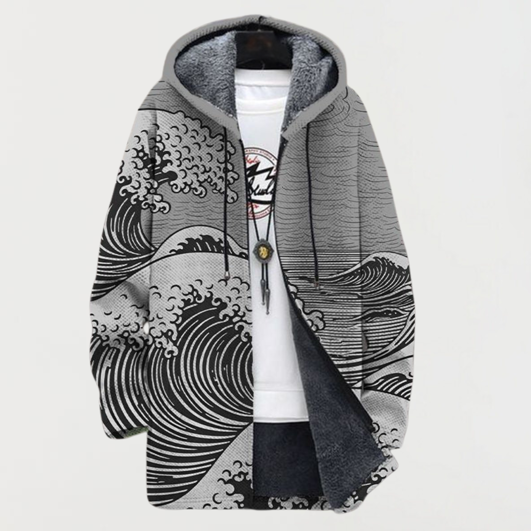 Lennox | Cappotto con Stampa Onde