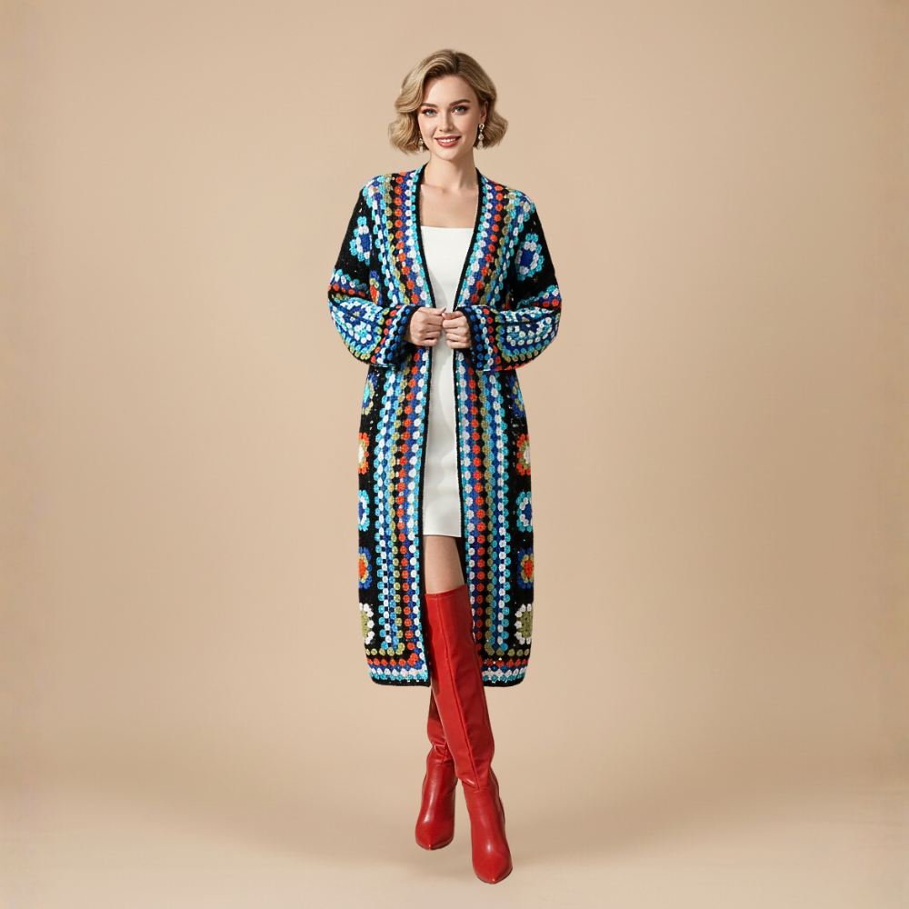 Cardigan Lungo Bohemien da Donna