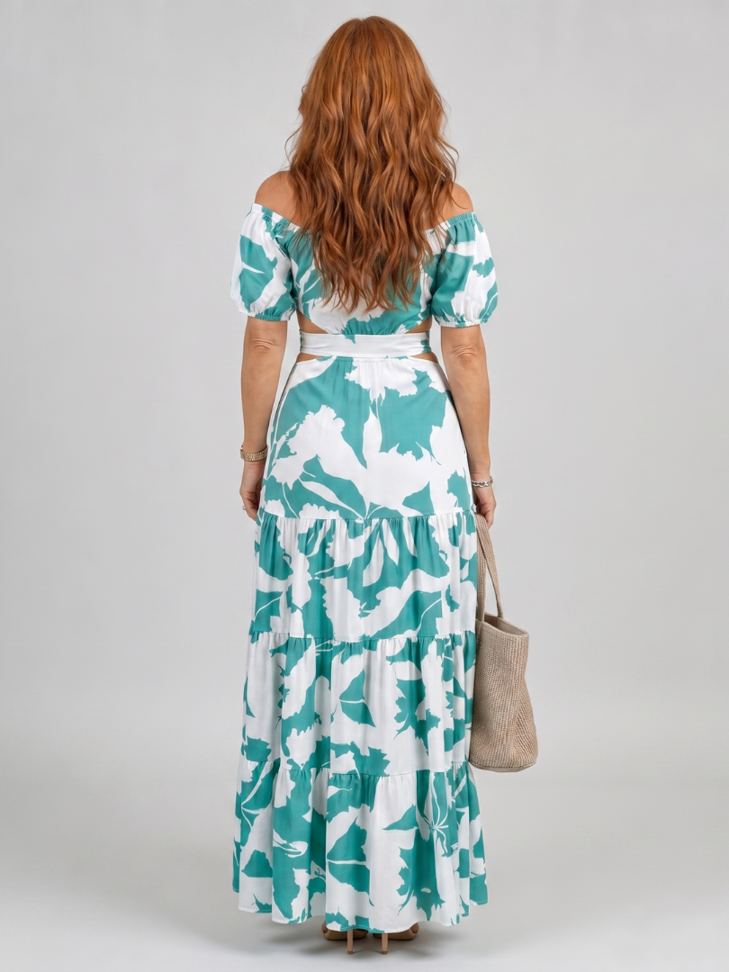 Coralie | Off-Shoulder Maxi Dress with Cut-Outs