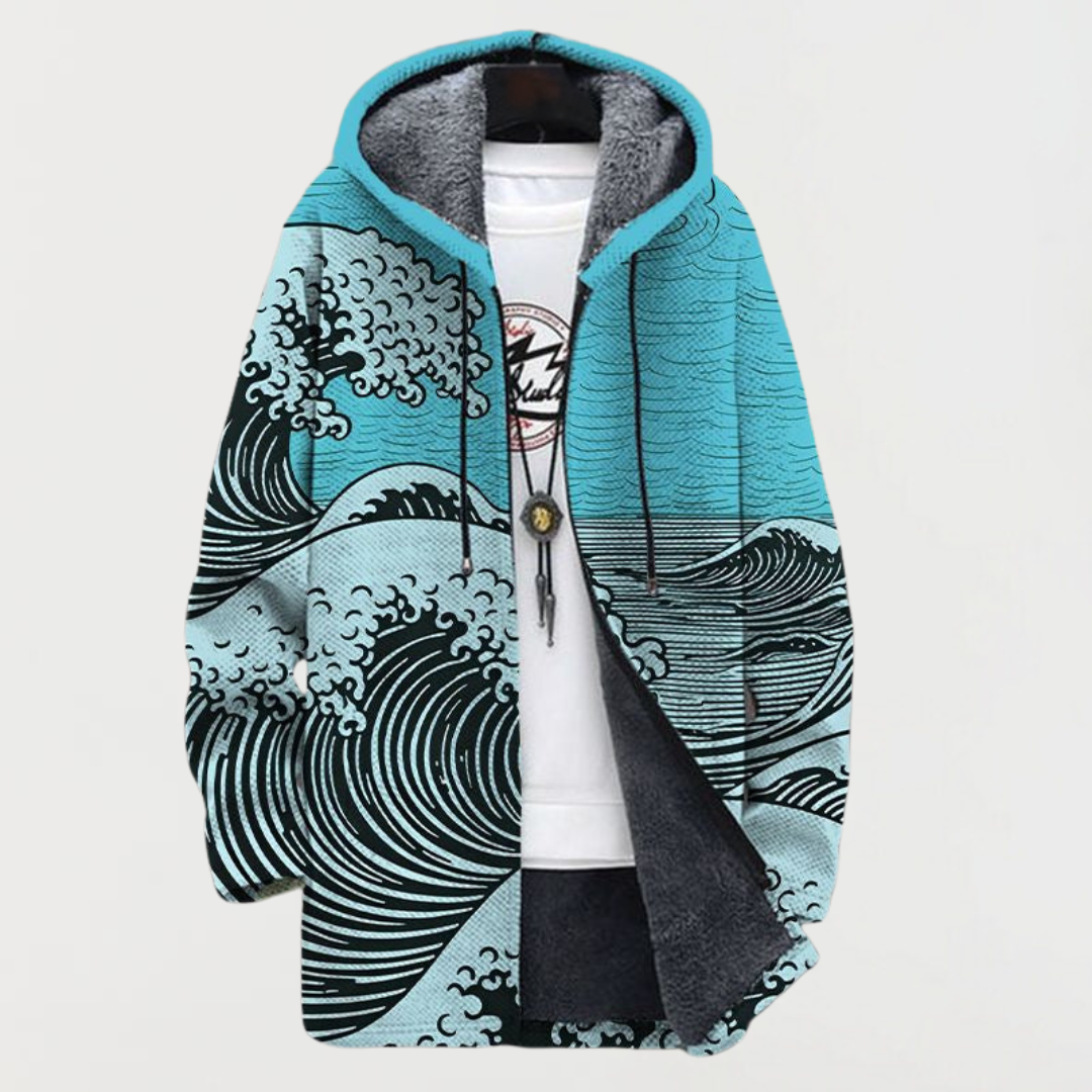 Lennox | Cappotto con Stampa Onde