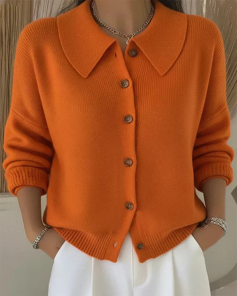 Vespera | Cardigan con Collo a Bottone