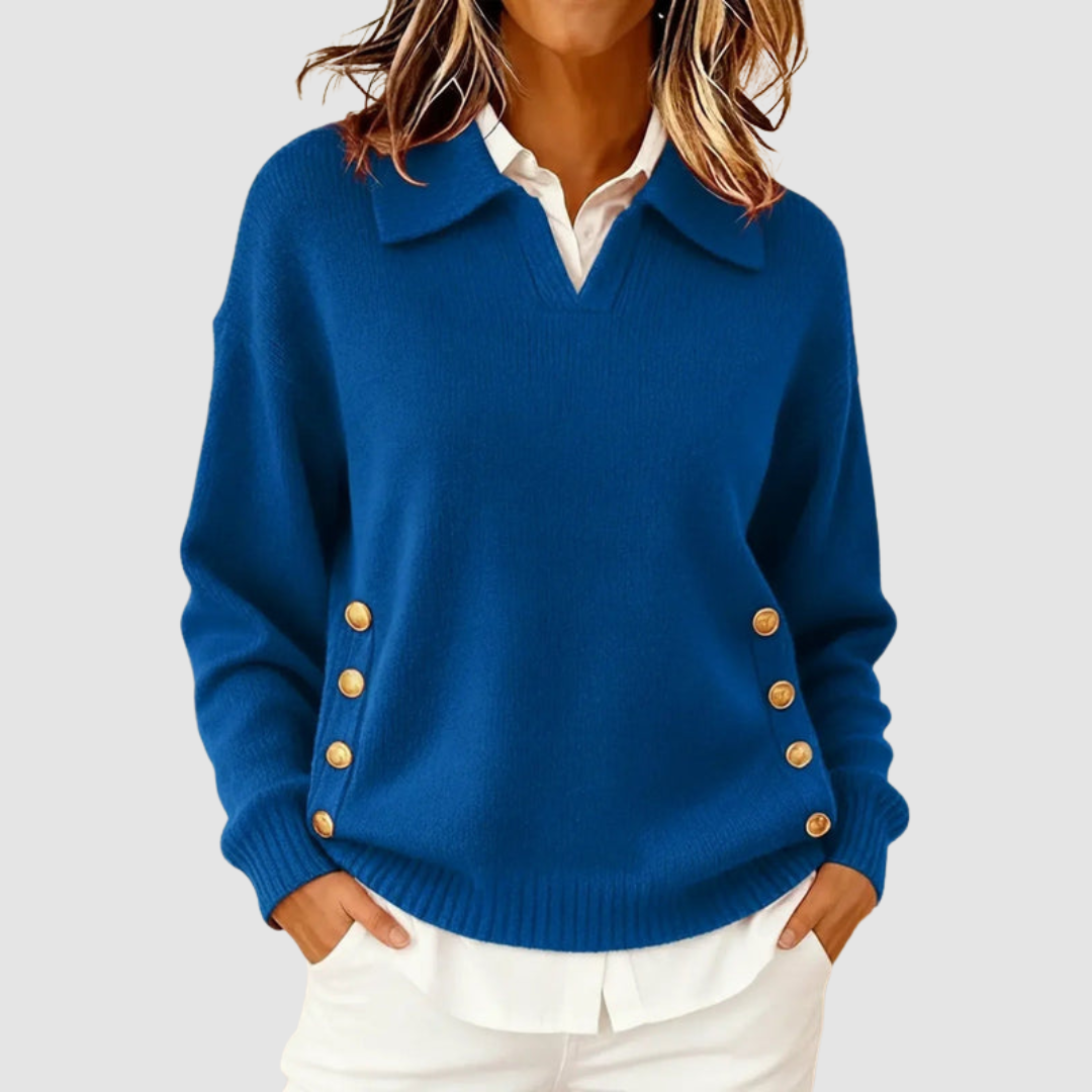 Luisa | Maglione con Bottoni Laterali – Lucia Toscana