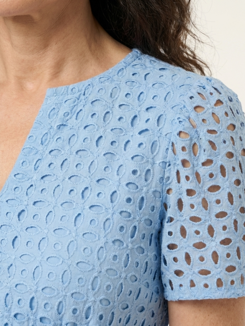 Brielle | Vestito Midi a Maniche Corte con Scollatura a V