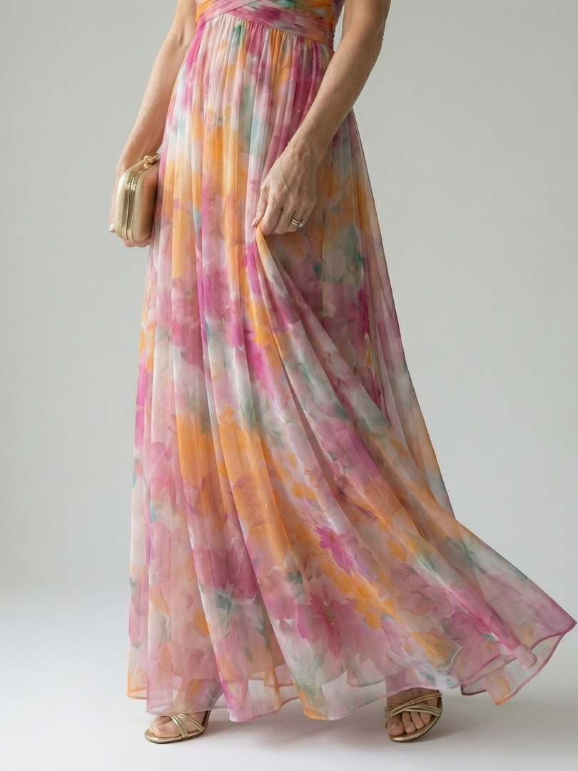 Elise | Wrap Maxi Dress with Gradient