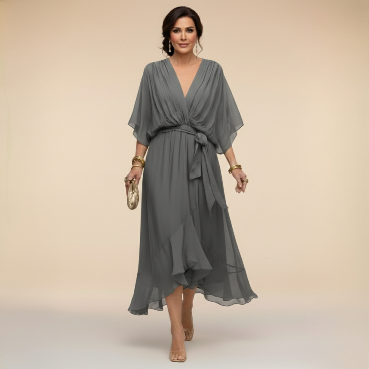 Monica | Vestito con scollatura a V
