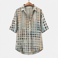 Melody | Blusa corta a maniche corte con pois astratti