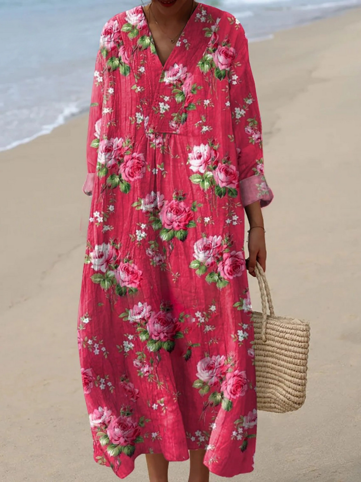 Harper | Linen-Style Maxi Boho Dress