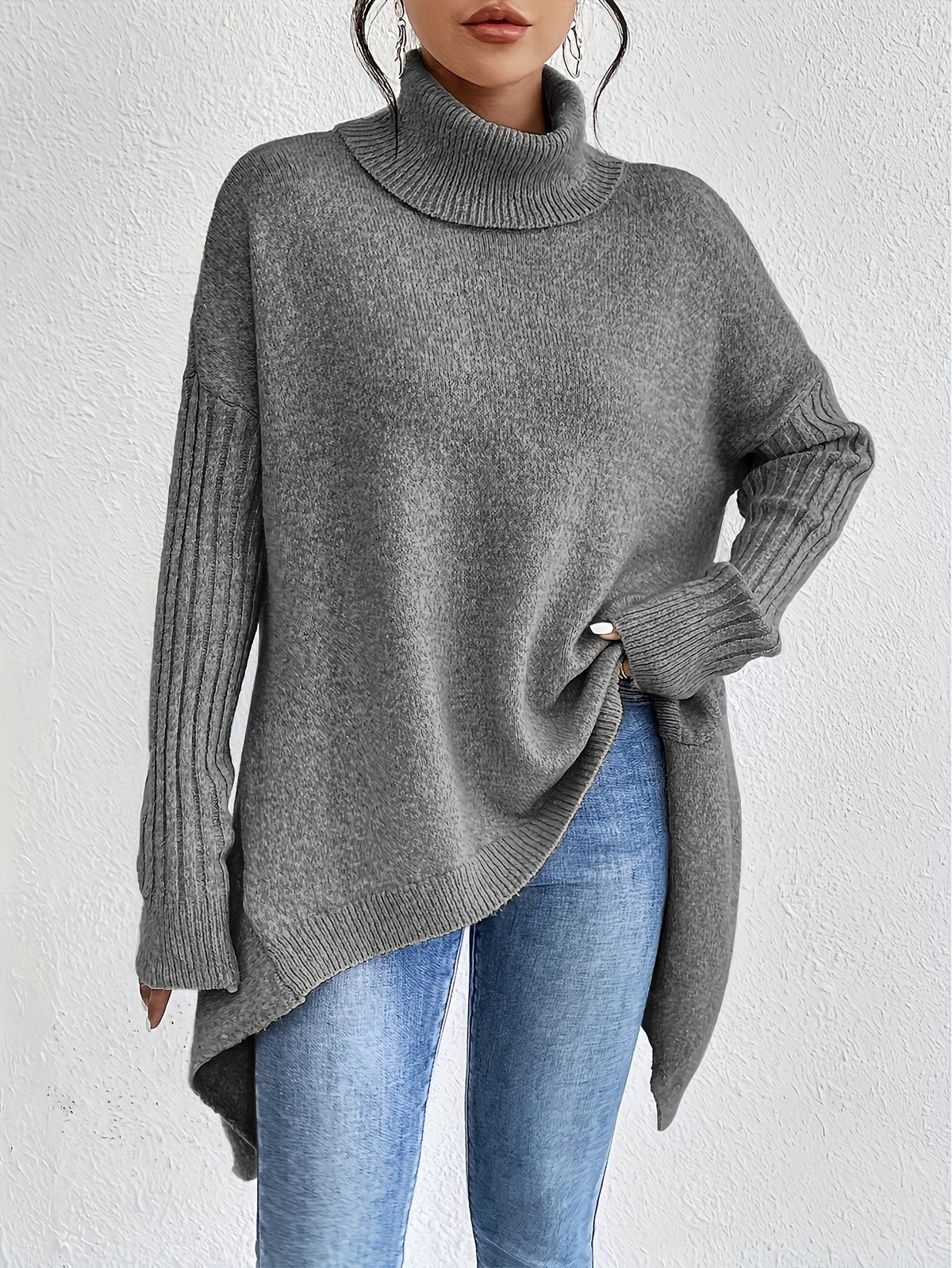 Ersilia | Maglione Oversize con Collo Alto – Lucia Toscana