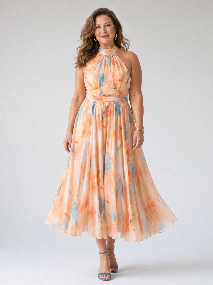 Elin | Abito Midi con Scollo Halter