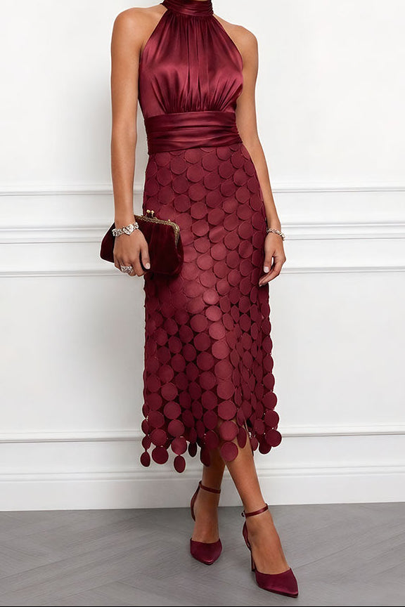 Celine | Abito Midi Elegante per Cerimonie