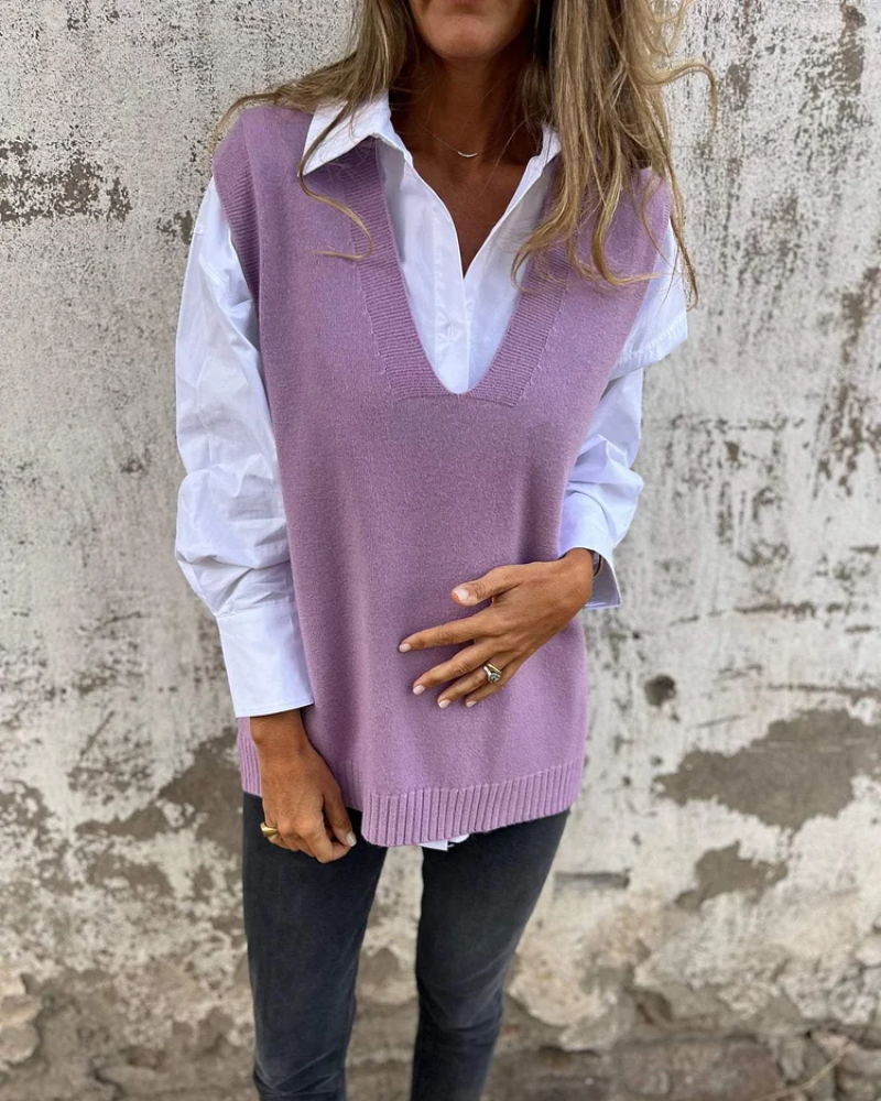 Nora | Gilet con Scollo a V – Lucia Toscana