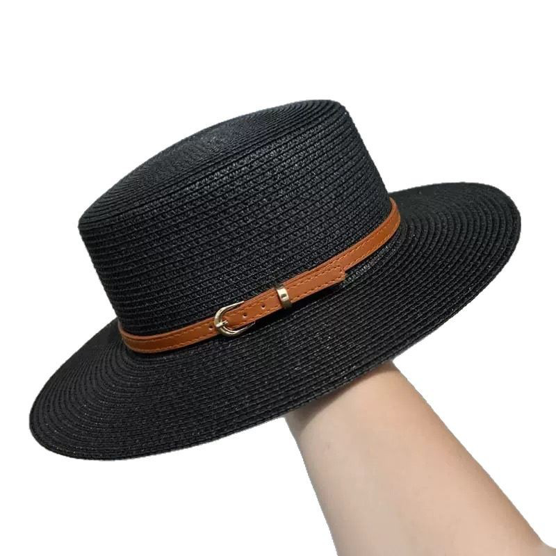 Audrey - Cappello a Cilindro con Visiera Larga in Paglia