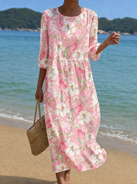 Abito casual da donna con stampa floreale