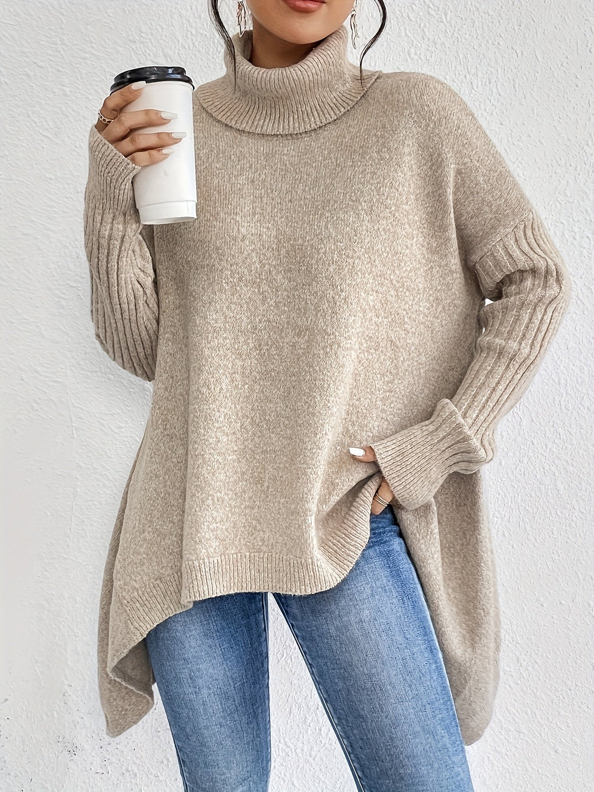Ersilia | Maglione Oversize con Collo Alto – Lucia Toscana